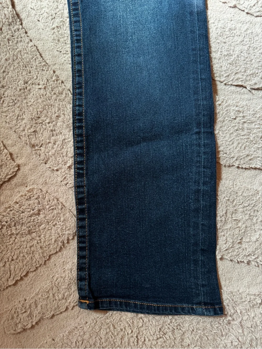 True Religion Men's Deep Blue Slim Jeans with Contrast Stitching